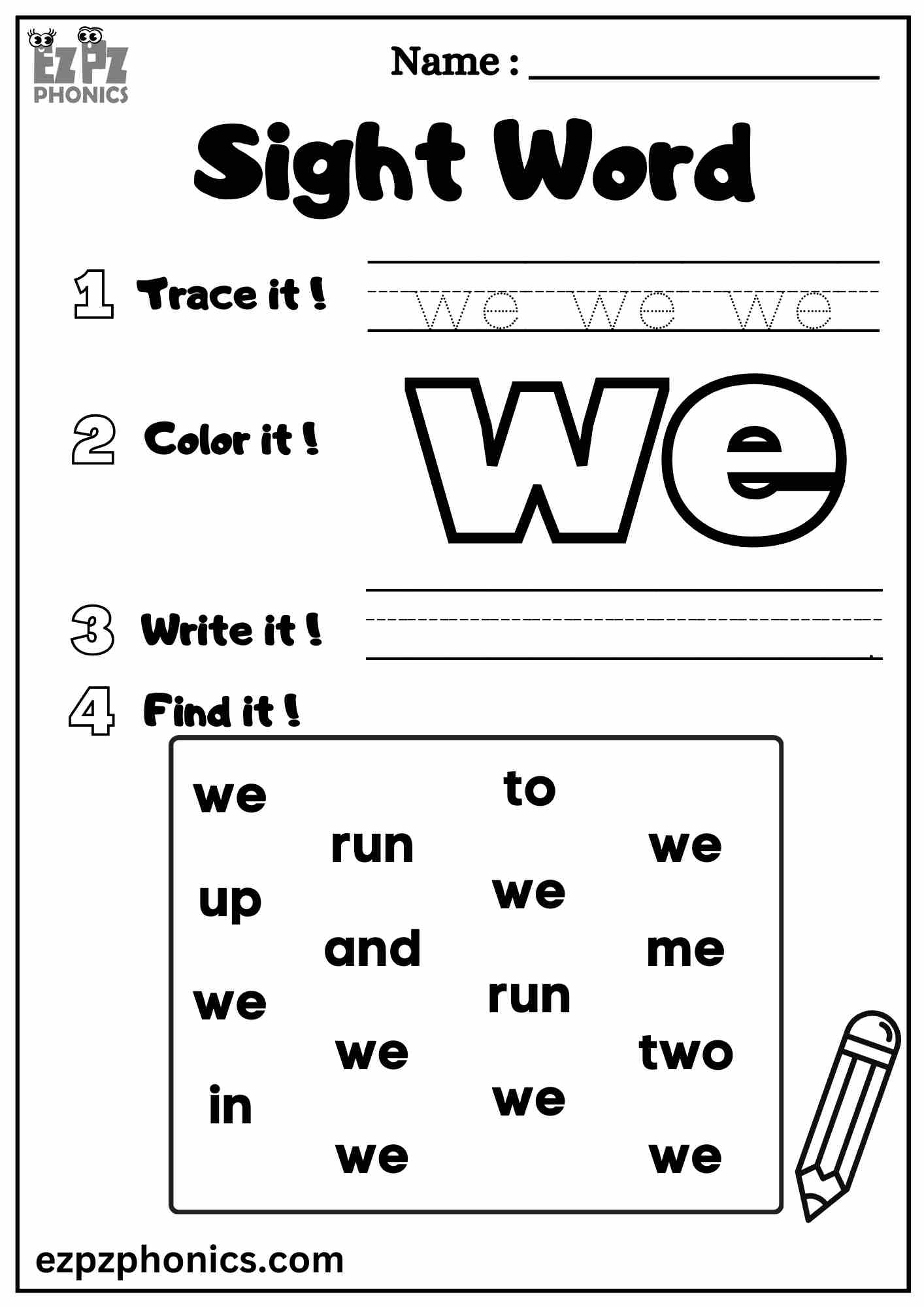 the-we-sight-word-worksheet-for-pre-kindergarten-dolch-sight-words